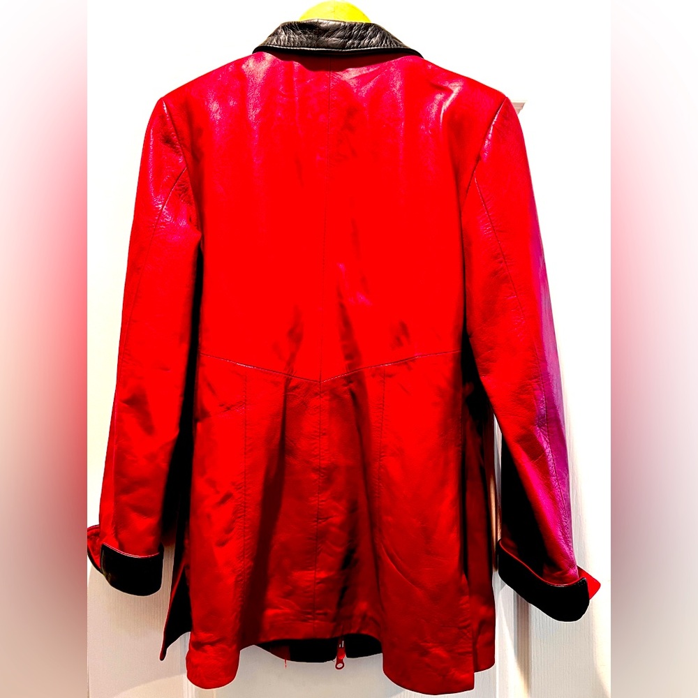 Red leather jacket - Picture 2 of 2
